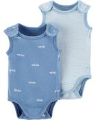 One Word Slogans NWT Carters Infants 5-Pack Short-Sleeve Original Bodysuits